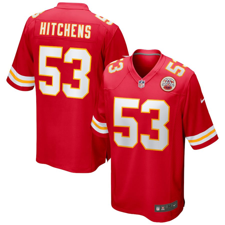 Men Kansas City Chiefs #53 Anthony Hitchens Nike Red Game NFL Jersey